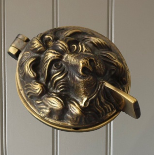 Lions Head Lock Cover - Brass/Nickel